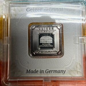 Silver Square Bar - 5gram - Silver (Made in Germany)